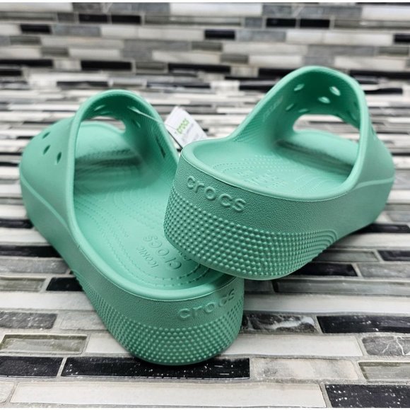 Crocs Classic Platform Jade Stone Women's Slides Size 9 - Picture 7 of 11